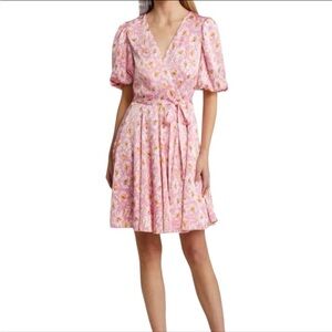 Charles Henry Satin Floral Dress - XS